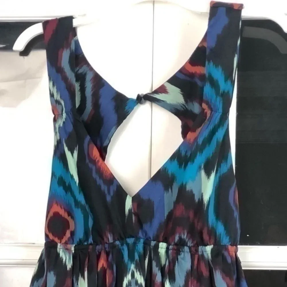 Colorful Roxy sleeveless and low cut dress size M